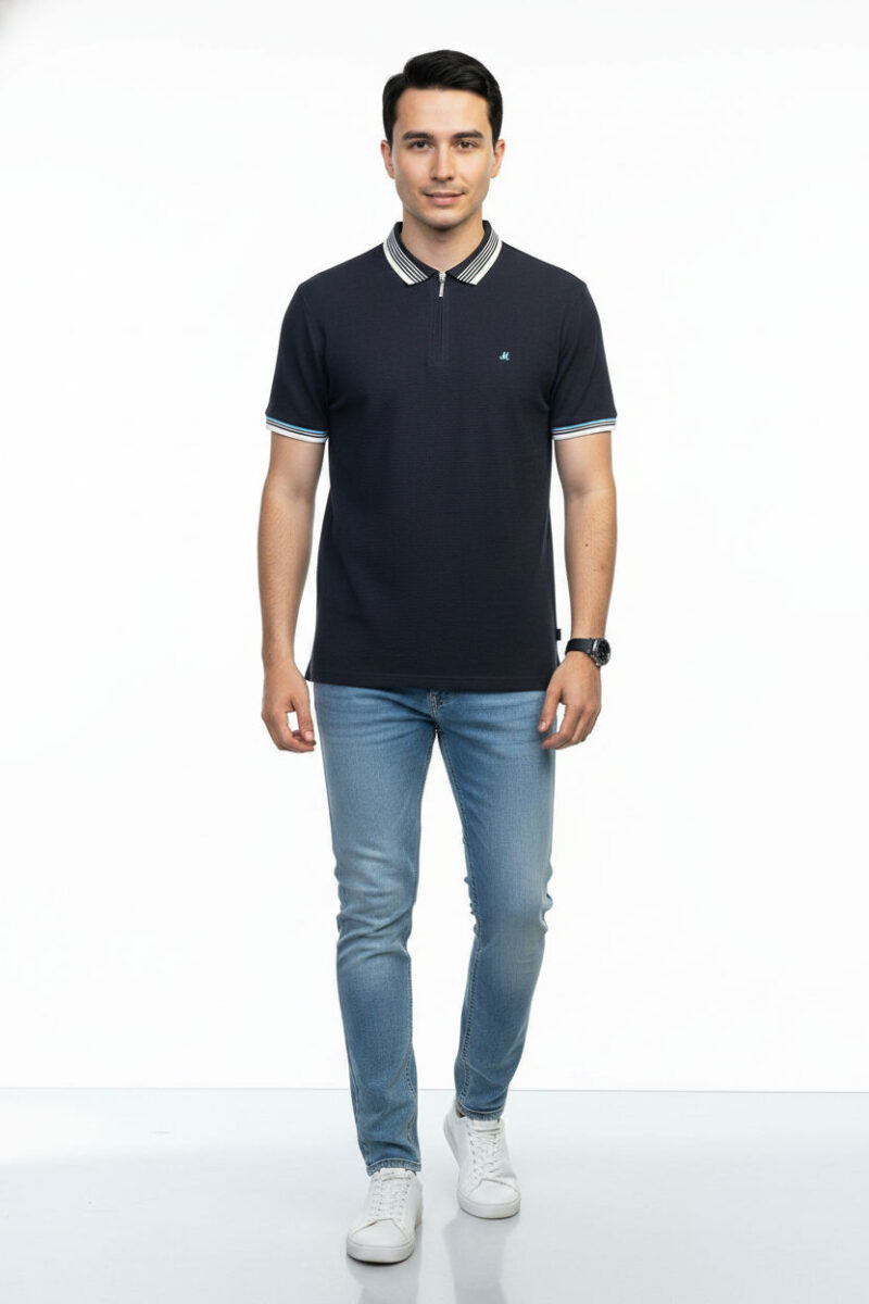 Eoin Short Sleeve Zip Polo Shirt