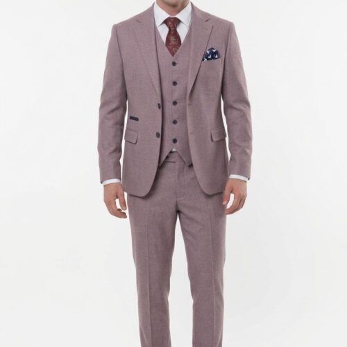 mens dusty rose trousers fratelli front