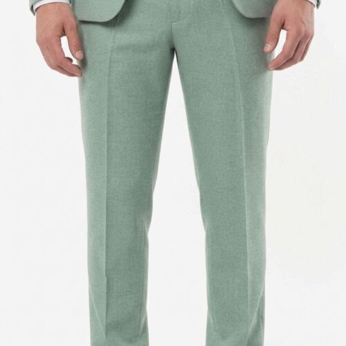 mens sage green suit trousers fratelli uniti front