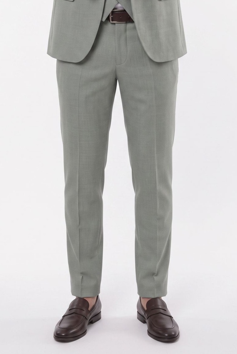 mens dusty green suit trousers fratelli 1024 front