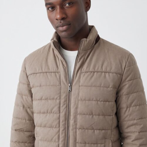 Men's Stone Quilted Jacket - Samoa Close