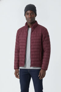 Men's Puffer Jacket - Mineral Vista Burgundy Front