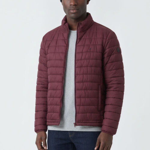 Men's Puffer Jacket - Mineral Vista Burgundy Front