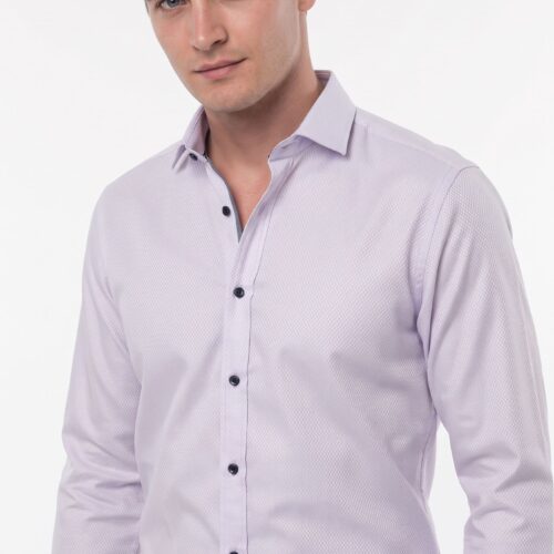 Union Textured Long Sleeve Shirt - Lilac