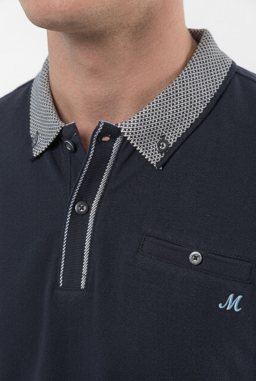 Matty Jersey Polo - Navy - Image 2