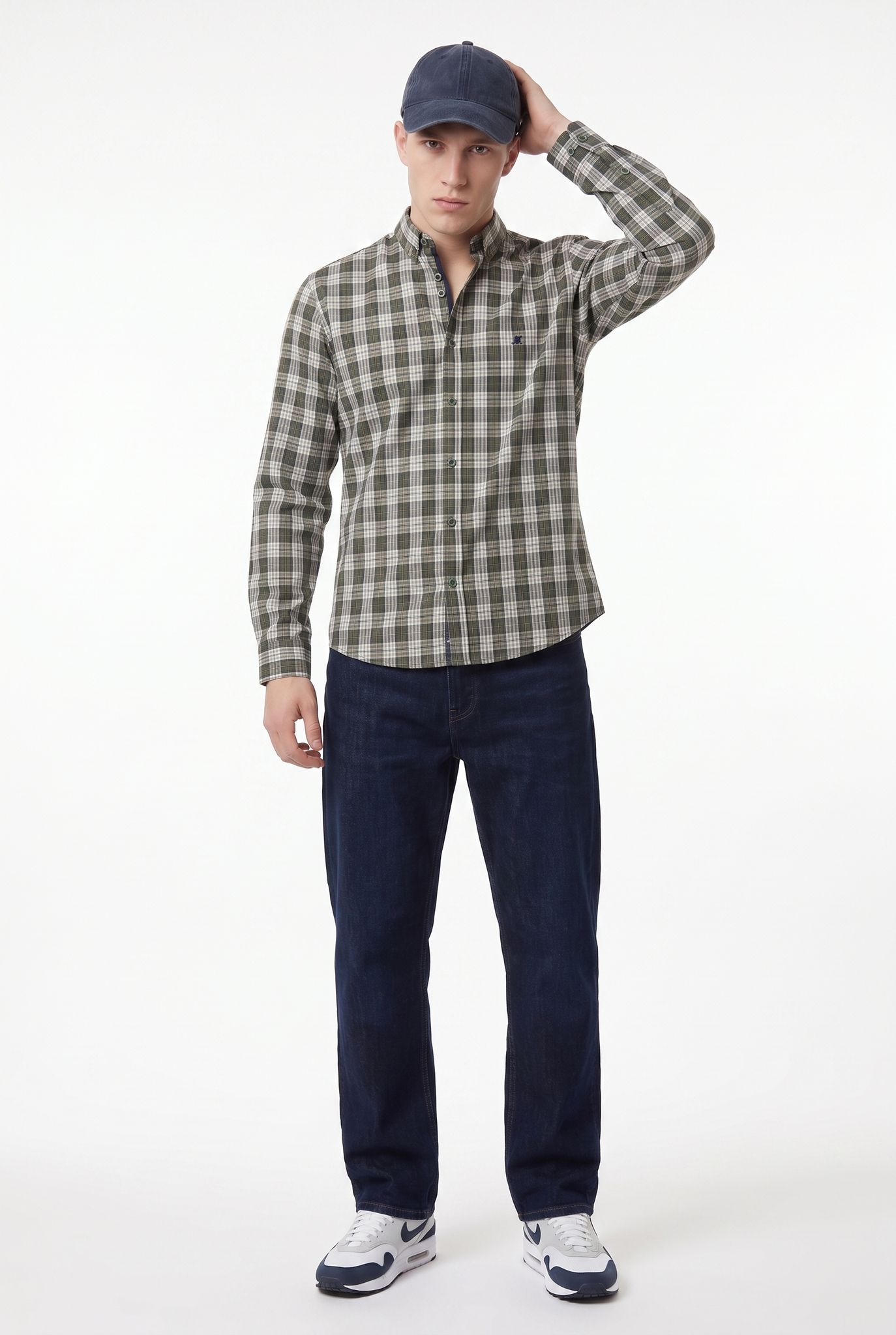 Thomas Check Shirt - Green - Image 4