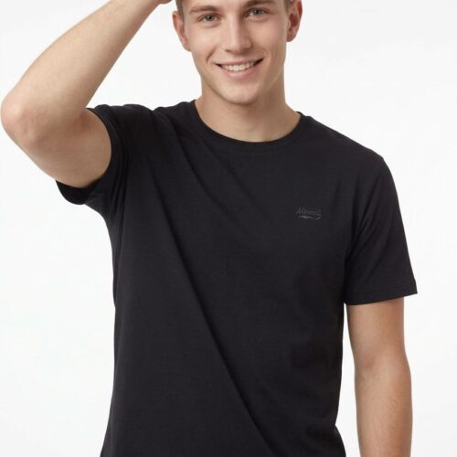mens black crew neck t-shirt glock