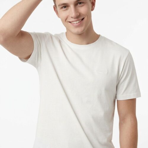 mens white crew neck t-shirt glock