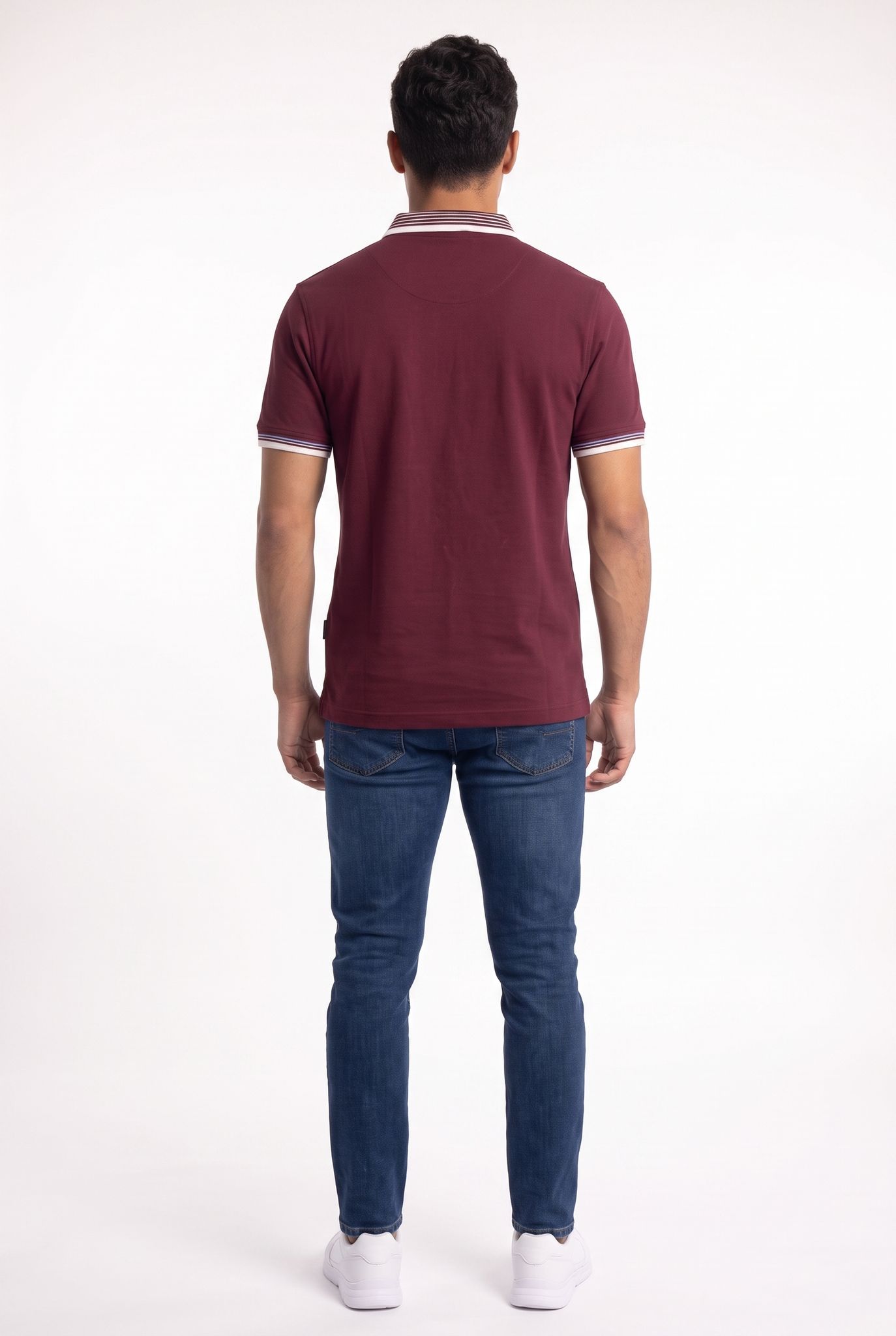 Eoin Zip Polo - Wine - Image 3