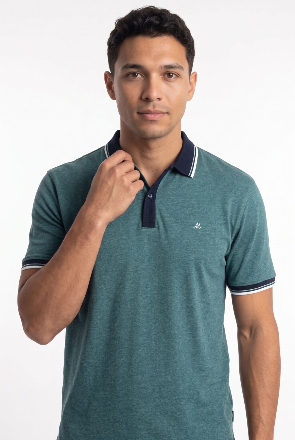 mens teal polo shirt - beck pacific