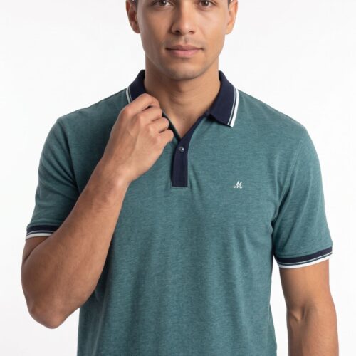 mens teal polo shirt - beck pacific