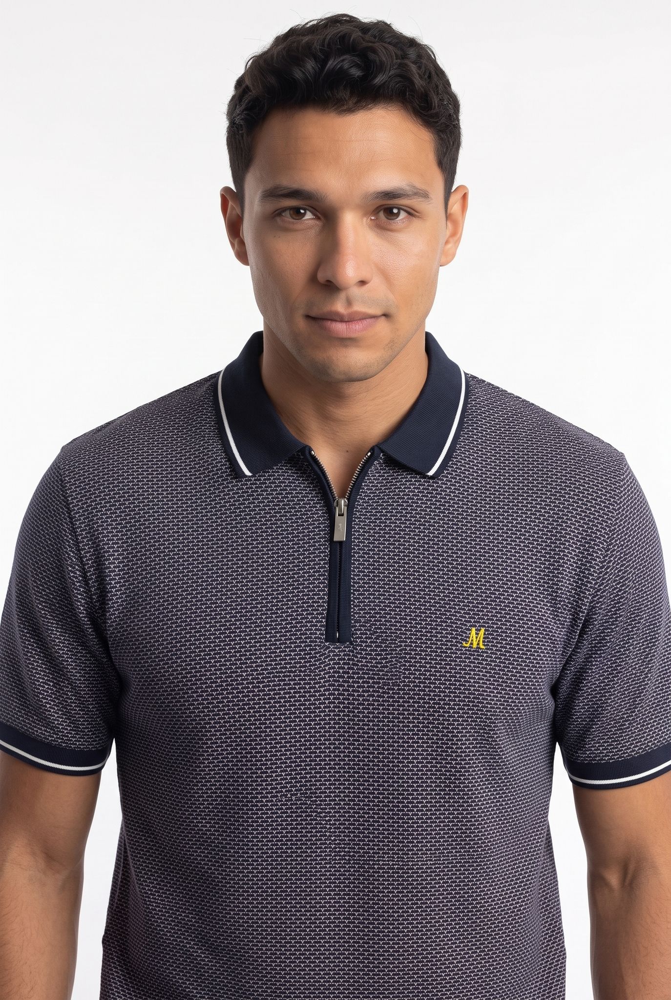 men's textured plum polo - quincy