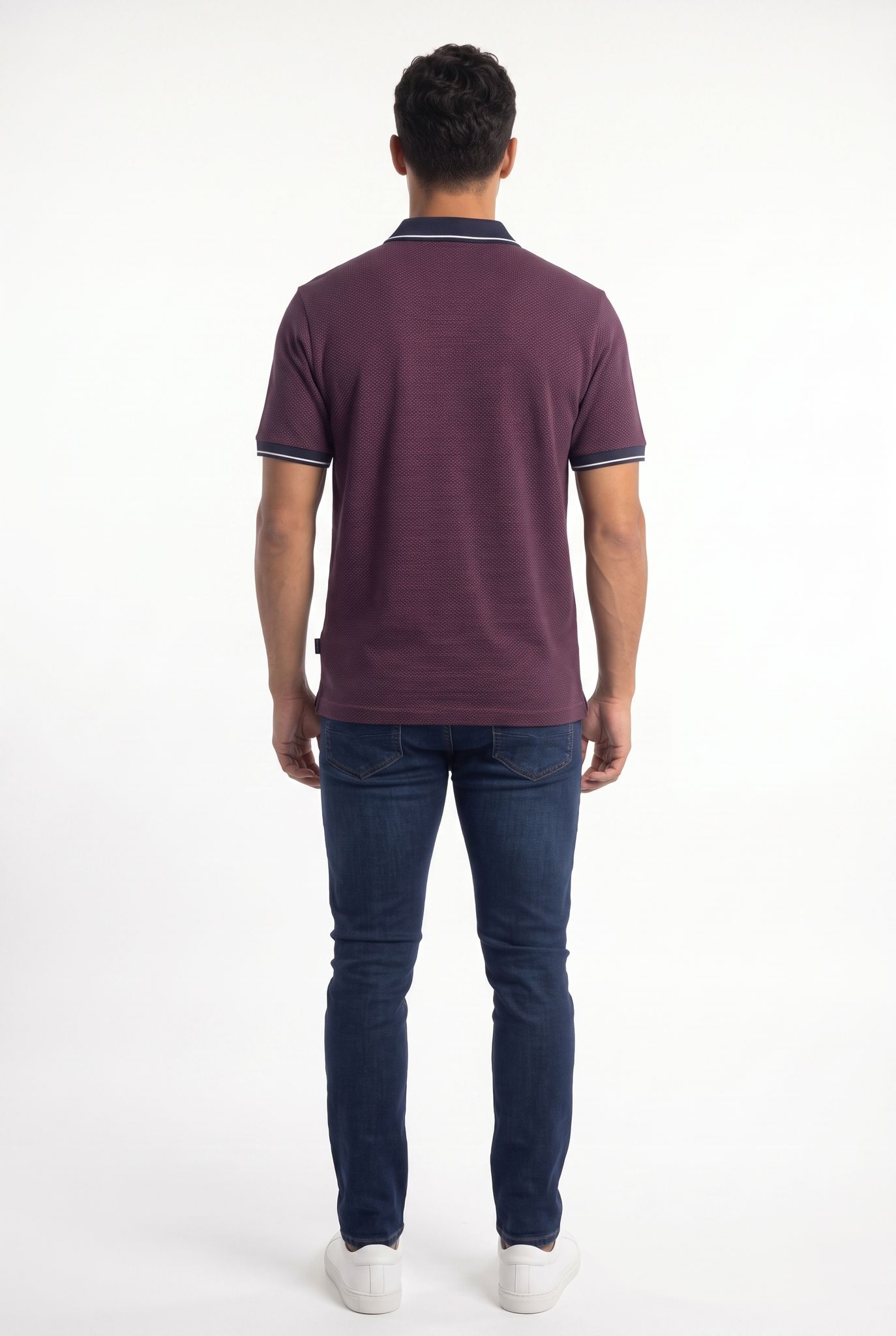 Quincy Textured Polo - Red - Image 4