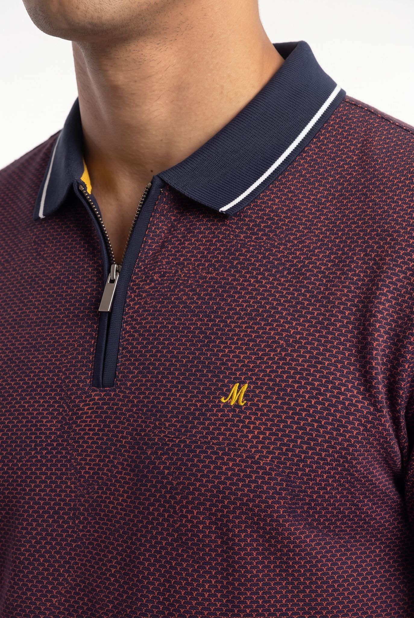 Quincy Textured Polo - Red - Image 2