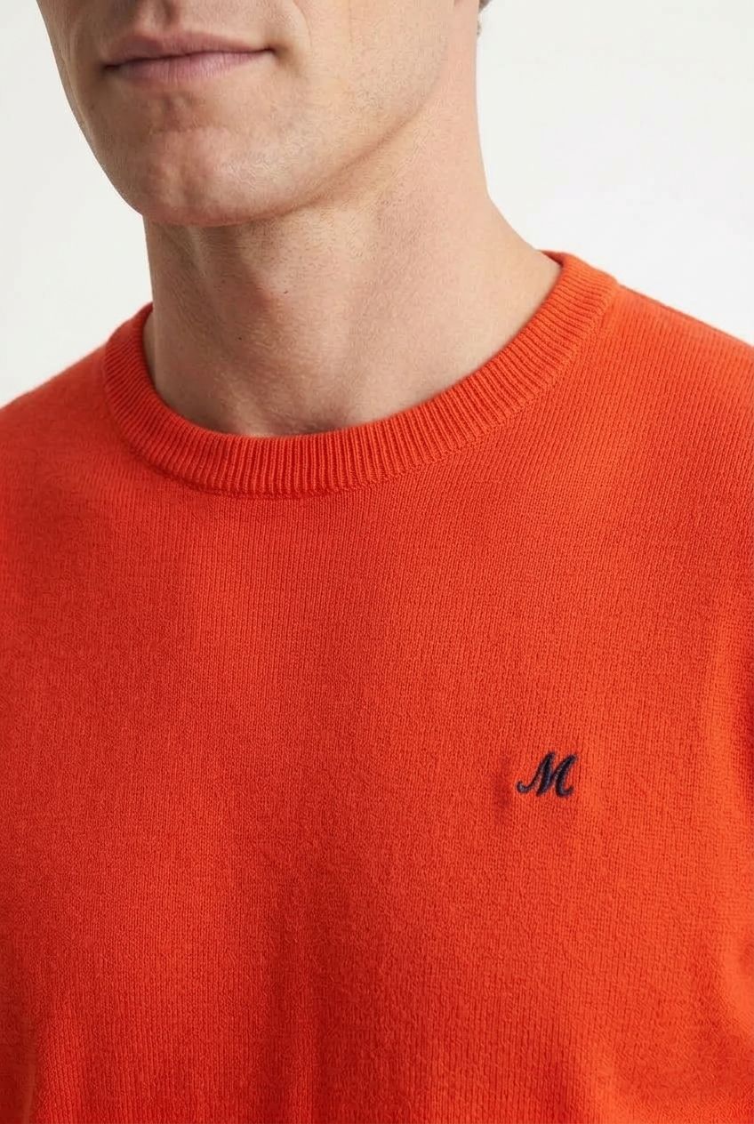 Ariana Crew Neck Knit - Spicy Orange - Image 2