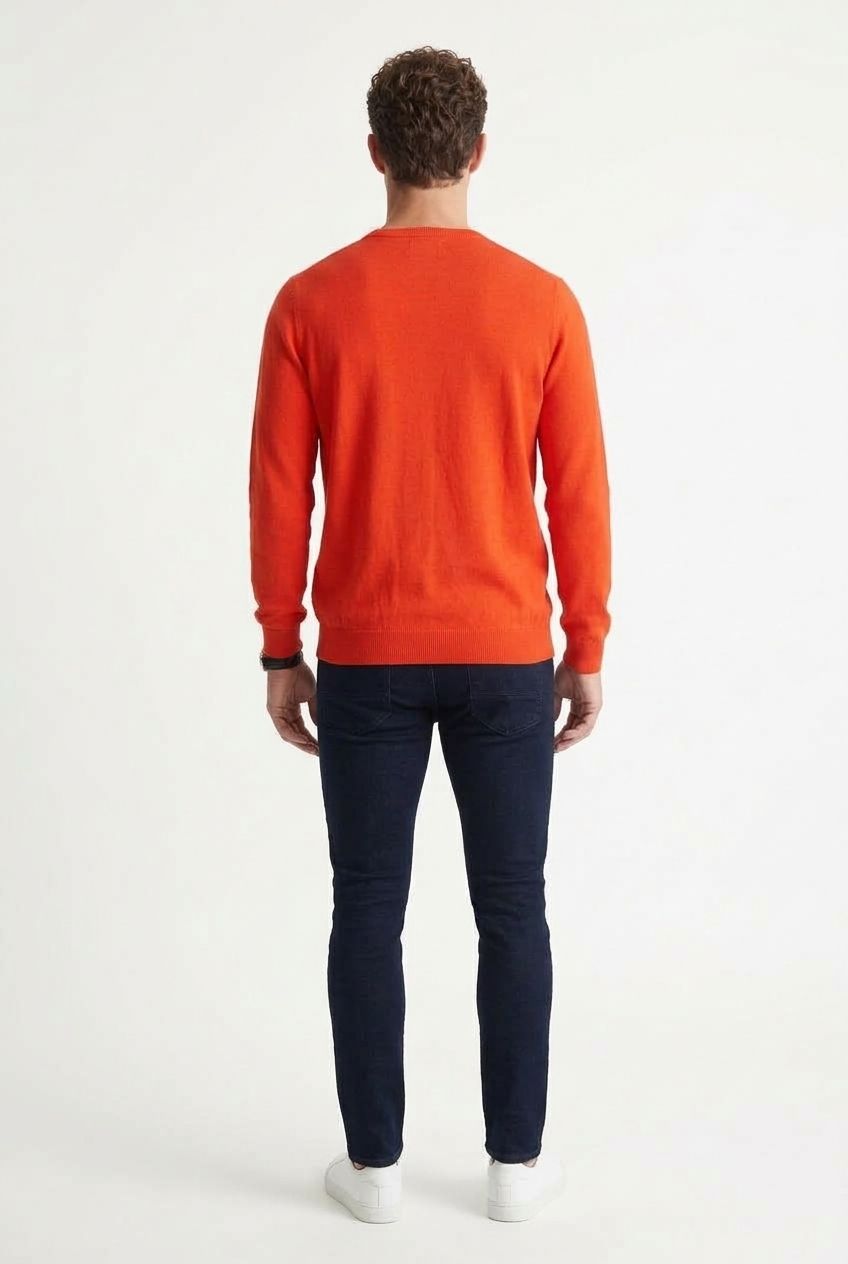 Ariana Crew Neck Knit - Spicy Orange - Image 3