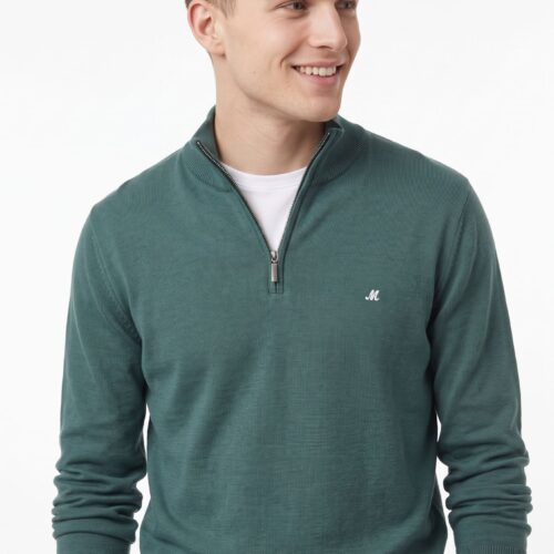 men's green quarter zip jumper - altis