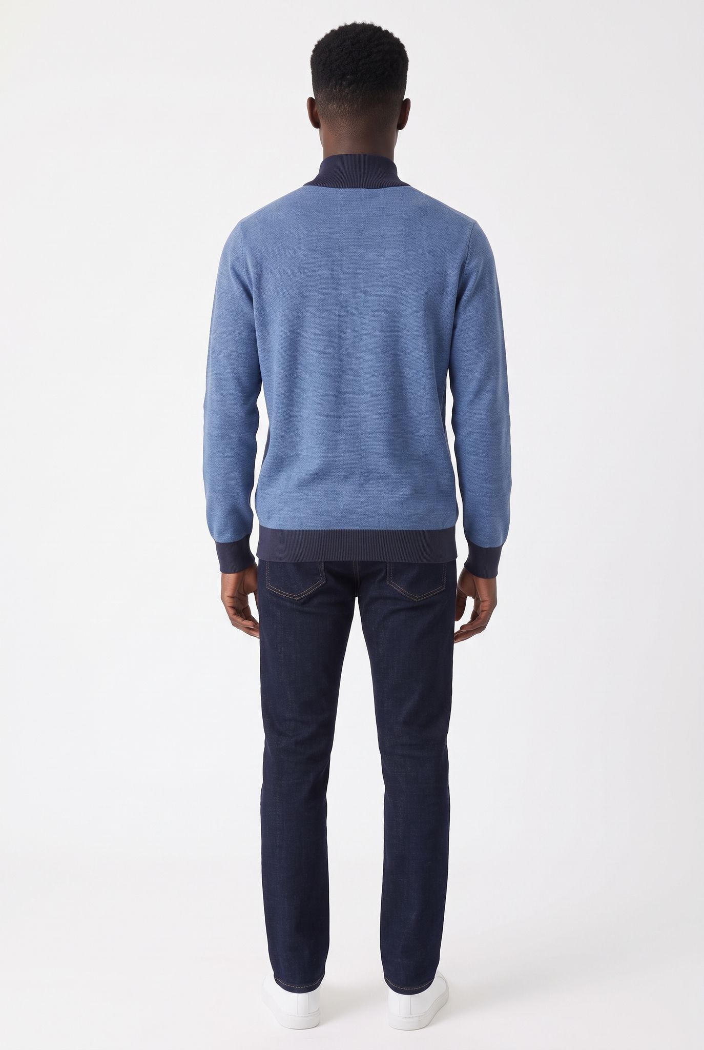 River Quarter Zip Knit - Blue - Image 4