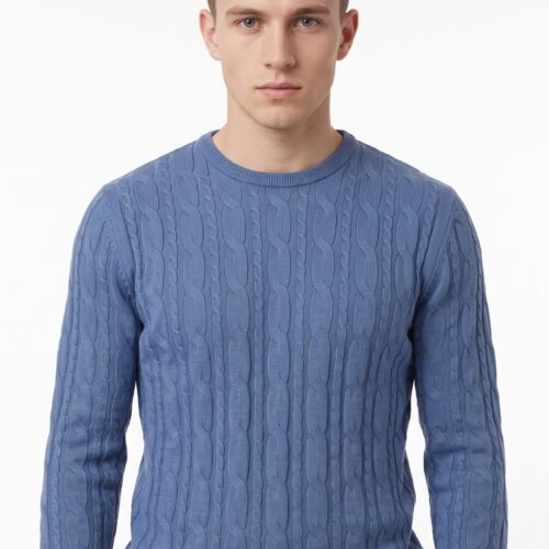 Cinar Crew Neck Cable Knit - Azore