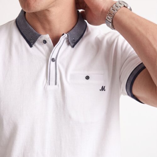 Men's White Polo - Matty
