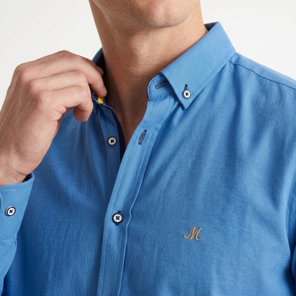 Lolland Oxford Shirt - Marine Blue - Image 3