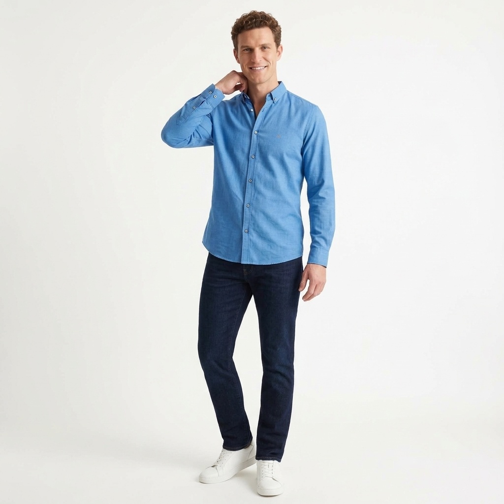 Lolland Oxford Shirt - Marine Blue - Image 4