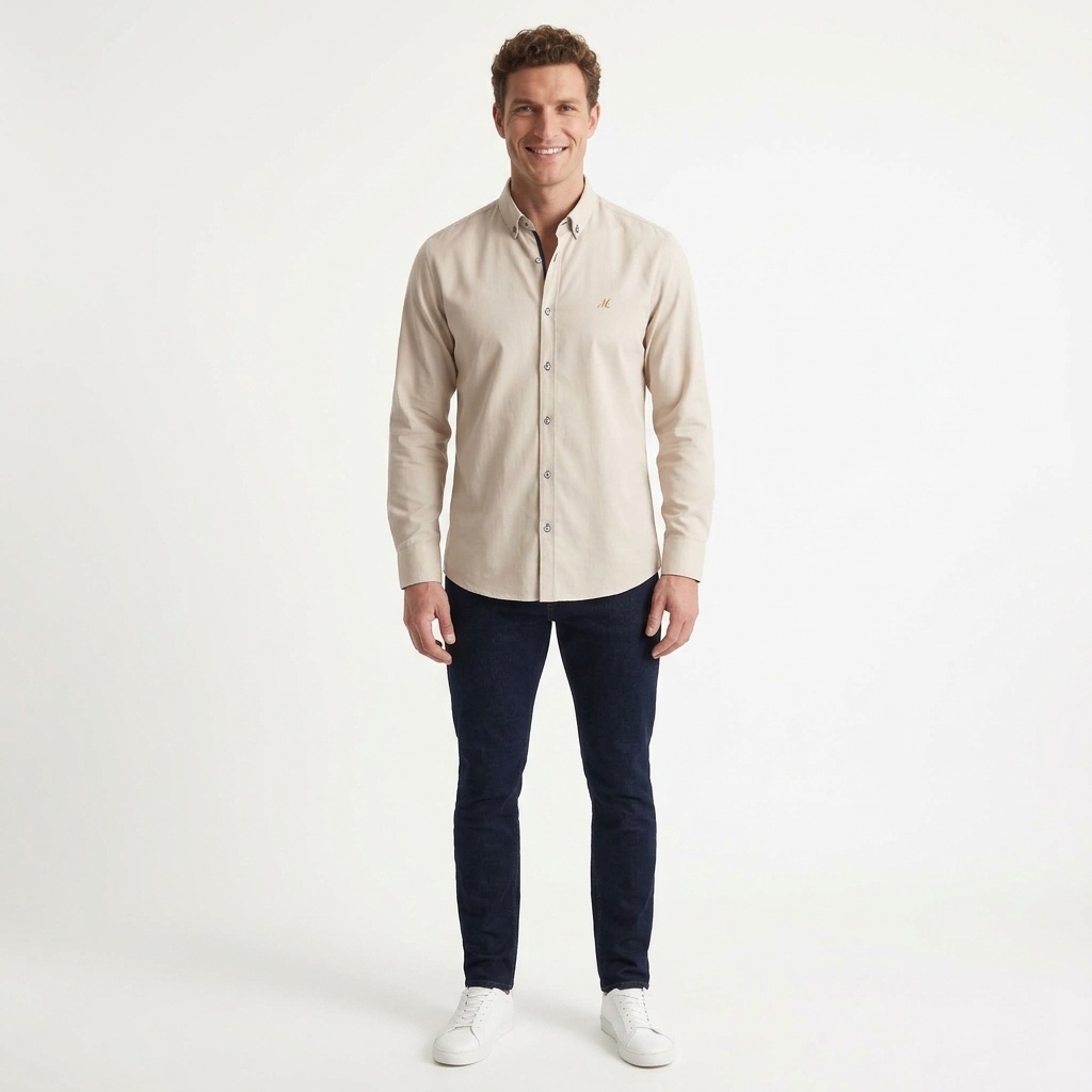 Lolland Oxford Shirt - Stone - Image 4