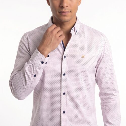 men's pink print shirt - perez