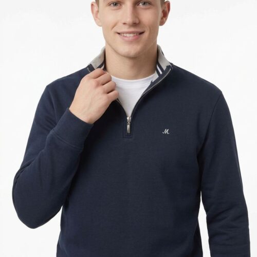 men's navy quarter zip jumper