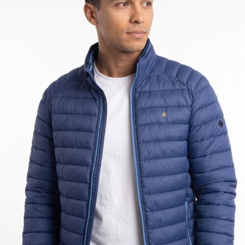 Men's Dark Denim Puffer Jacket - Ticket