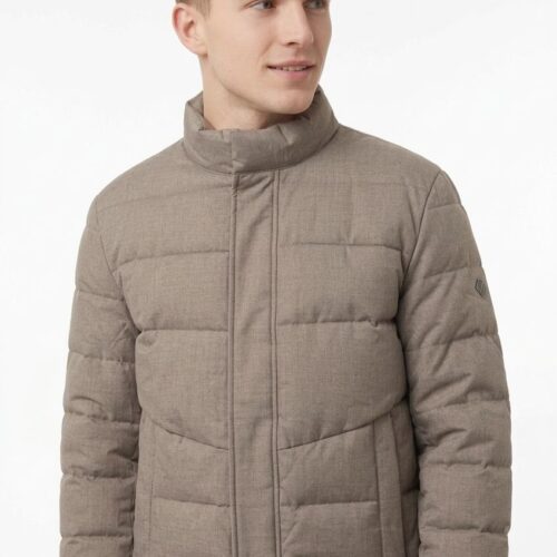 men's grey quilted jacket - kiosk