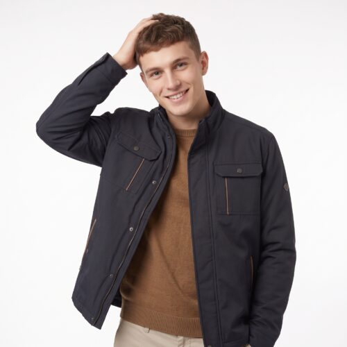Men's Navy Full Zip Jacket - Napa